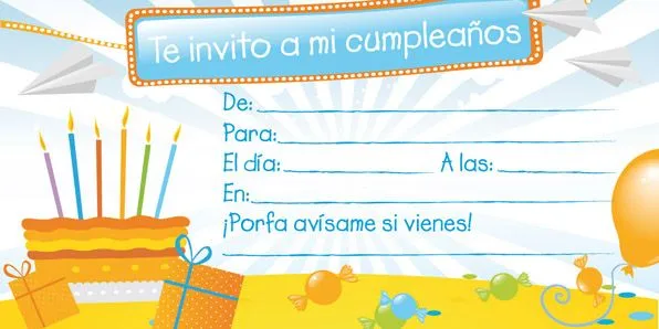 Invitaciones de cumpleaños gratis