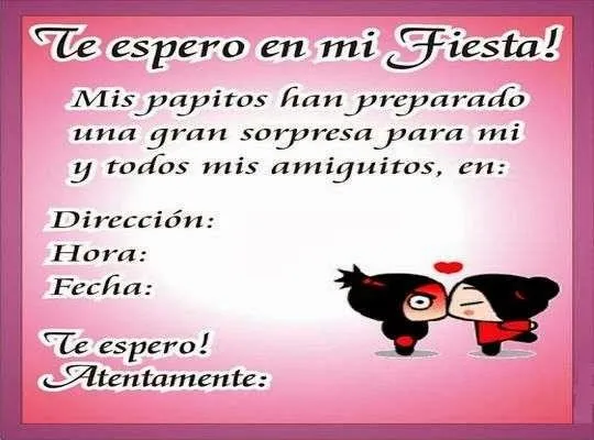 Invitaciones de cumpleaños para imprimir ~ Frases de cumpleaños