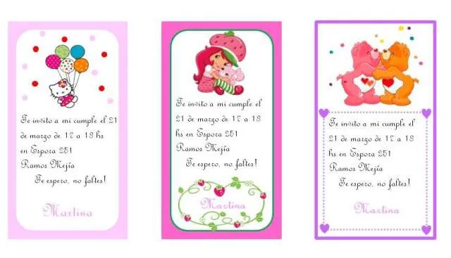 Invitaciones cumpleaños infantiles. - Isidro Casanova, Argentina ...