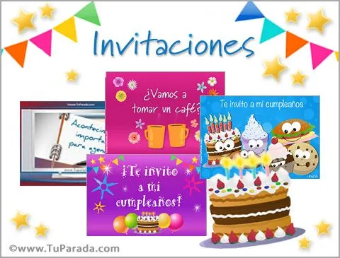 Invitaciones de cumpleaños, invitaciones para fiestas de cumpleaños