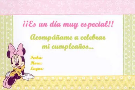 Invitaciones de Minnie Mouse para imprimir gratis | Fiesta101 Invitaciones de Minnie Mouse para imprimir gratis | Fiesta101