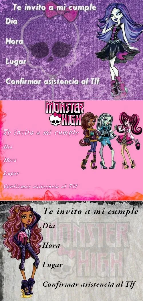 Invitaciones cumpleaños Monster High | AccionGlobalXSoft - Tu blog de software y tutoriales de Windows y Linux Invitaciones cumpleaños Monster High | AccionGlobalXSoft - Tu blog de software y tutoriales de Windows y Linux