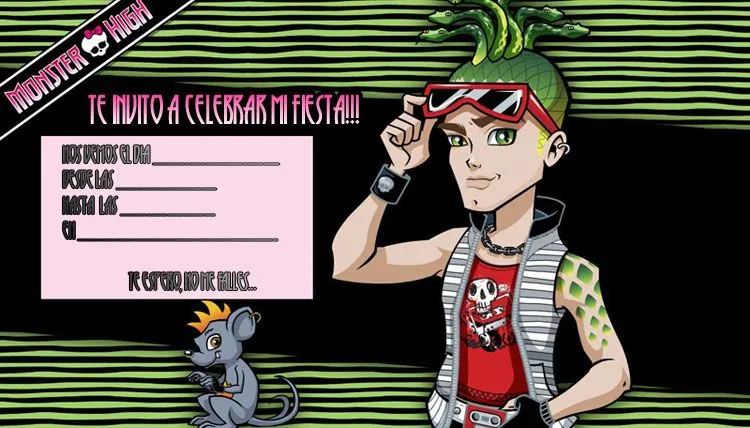 Invitaciones de cumpleaños de Monster High | Manualidades faciles