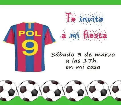 Invitaciónes de cumpleaños para niños de futbol gratis - Imagui