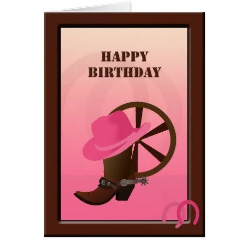 Tarjeta de cumpleaños de encargo de la vaquera occ | Zazzle