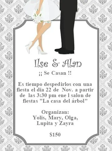 Invitaciones despedida de soltera económicas - Foro Antes de la ...