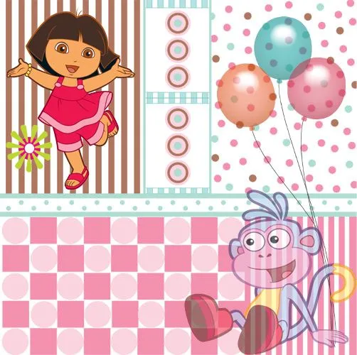 Tarjetas de invitación Dora la exploradora para imprimir - Imagui