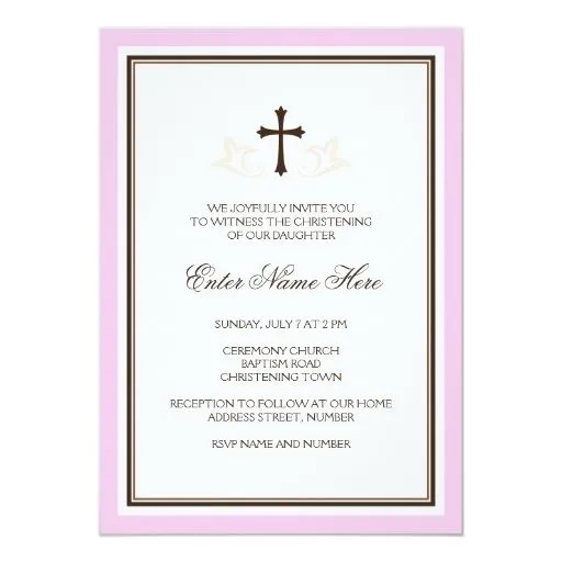 Invitaciones elegantes del bautismo/del bautizo de invitación 5" x ...