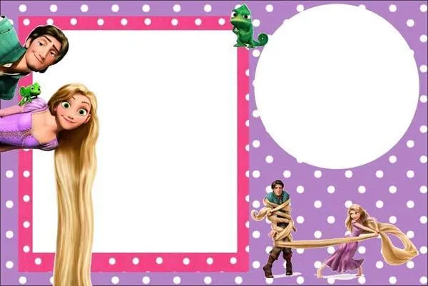 Invitaciones de enredados o Rapunzel para imprimir gratis