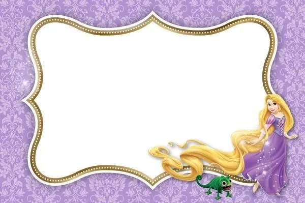 Invitaciones de enredados o Rapunzel para imprimir gratis
