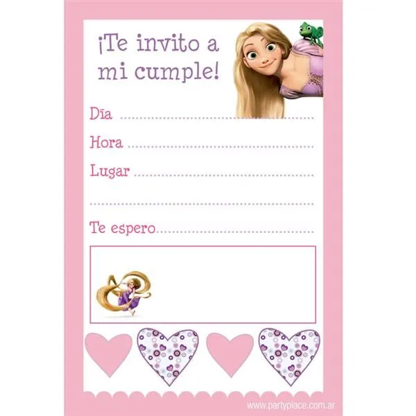 Invitaciones de Enredados (Rapunzel) para imprimir gratis ... Invitaciones de Enredados (Rapunzel) para imprimir gratis ...