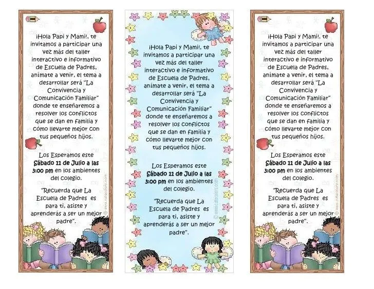 INVITACIONES A ESCUELA DE PADRES