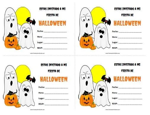 Invitaciones Fiesta de Halloween - Para Imprimir Gratis ... Invitaciones Fiesta de Halloween - Para Imprimir Gratis ...