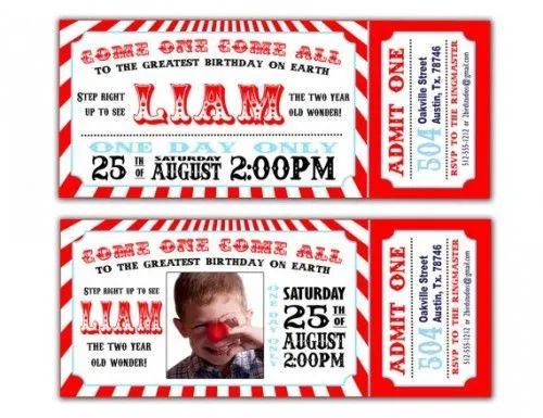 Invitaciones para Fiestas Circo | Invitaciones para Fiestas ...