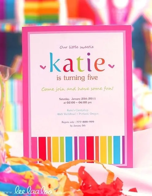 La Fiesta de tus Suenios: Invitaciones para Fiestas de Niñas