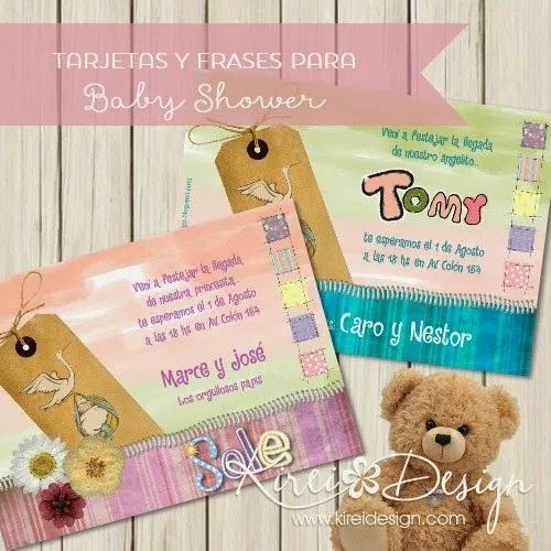 Invitaciones y frases para Baby Shower | KIREIDESIGN