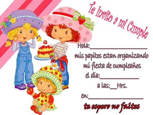 Invitaciónes de frutillita bebé para imprimir gratis - Imagui