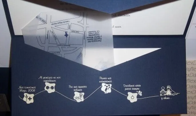 Invitación de boda con tu historia de amor