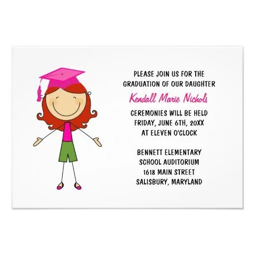 Texto para invitaciones de graduación de primaria - Imagui