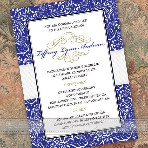 Invitaciones de graduación invitaciones a fiestas de graduación invitaciones de graduación royal blue graduación de Duke graduación summa cum laude IN386 - Etsy México Invitaciones de graduación invitaciones a fiestas de graduación invitaciones de graduación royal blue graduación de Duke graduación summa cum laude IN386 - Etsy México