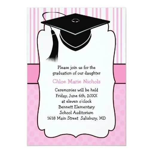 Invitaciones de la graduación de los niños (para invitación 5" x 7 ... Invitaciones de la graduación de los niños (para invitación 5" x 7 ...