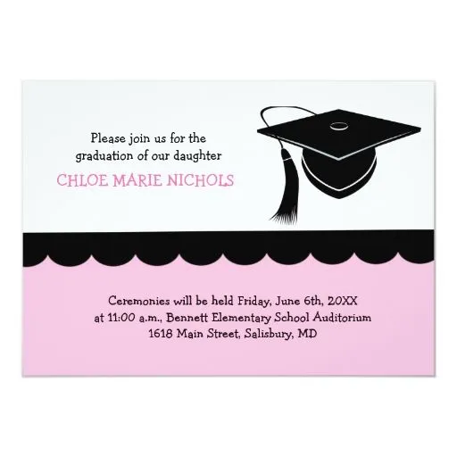 Invitaciones de la graduación de los niños (para invitación 5" x 7 ... Invitaciones de la graduación de los niños (para invitación 5" x 7 ...