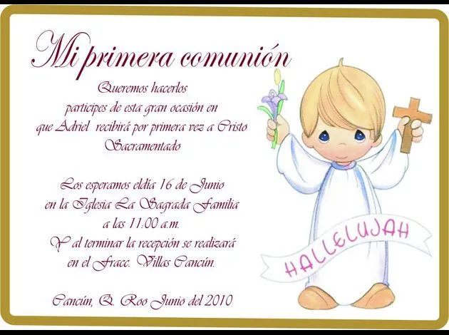 Tarjetas de invitación para primera comunión para editar gratis ... Tarjetas de invitación para primera comunión para editar gratis ...