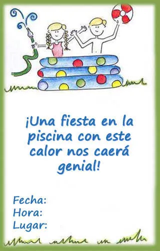 Invitaciones gratis para una fiesta en la piscina de todas las ... Invitaciones gratis para una fiesta en la piscina de todas las ...