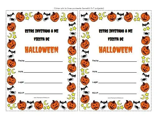 Invitaciones de Halloween - Para Imprimir Gratis ... Invitaciones de Halloween - Para Imprimir Gratis ...