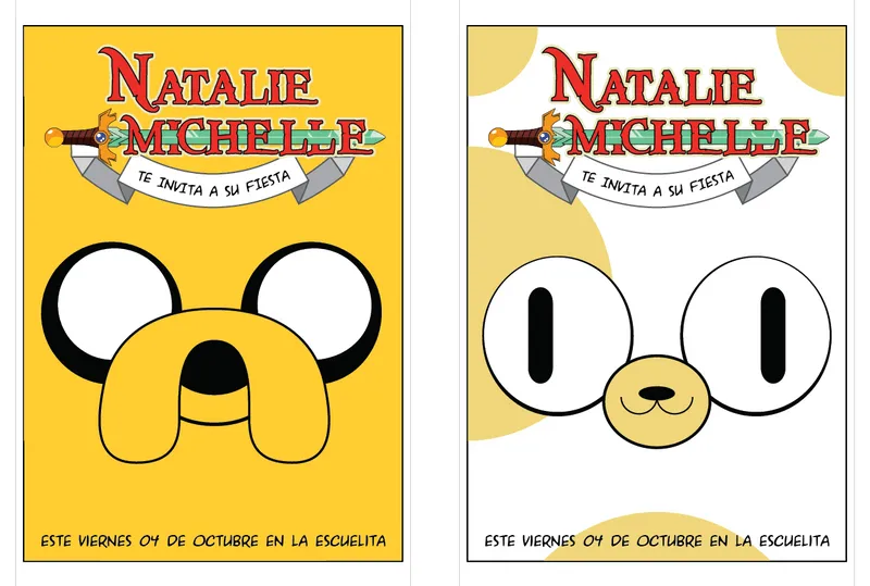 Invitaciones de Hora de Aventura by ENJAUMA on DeviantArt