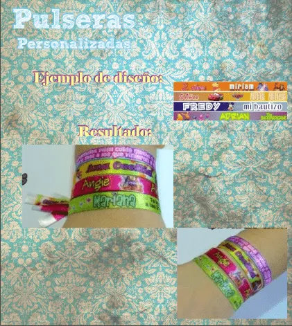 Diseño de cajitas, invitaciones, playeras, llaveros y pulseras ...