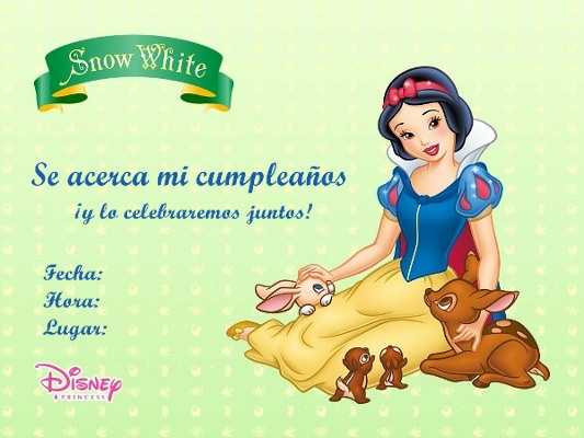 Invitaciones para imprimir de Blancanieves | Fiesta101 Invitaciones para imprimir de Blancanieves | Fiesta101