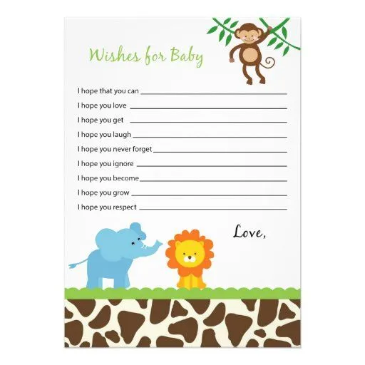 Invitaciónes para baby shower de selva gratis - Imagui Invitaciónes para baby shower de selva gratis - Imagui