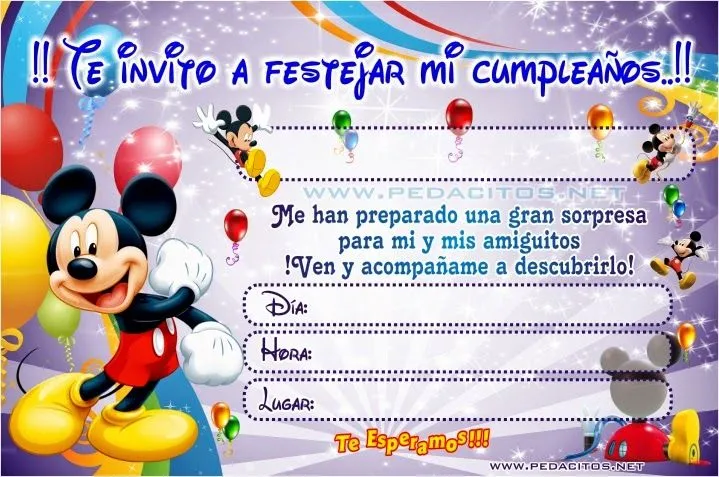 Invitaciones para Imprimir - Tarjetas para Rellenar GRATIS ...