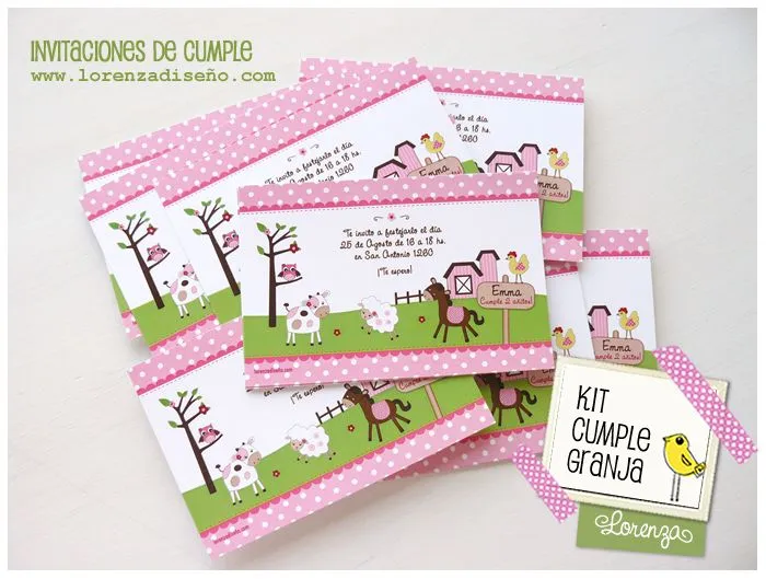 Invitaciónes cumpleaños animales de la granja - Imagui