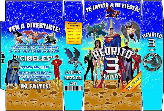 Invitaciones Liga De La Justicia Kit Imprimible Cumpleaños (Kits ... Invitaciones Liga De La Justicia Kit Imprimible Cumpleaños (Kits ...
