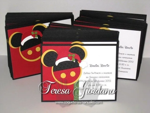 INVITACIONES DE MICKEY & MINNIE DE NAVIDAD | Minnie mouse ...