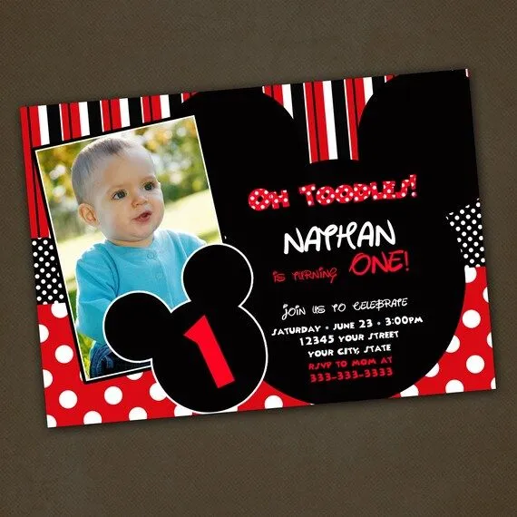 Invitaciónes de Mickey Mouse con puntos - Imagui Invitaciónes de Mickey Mouse con puntos - Imagui