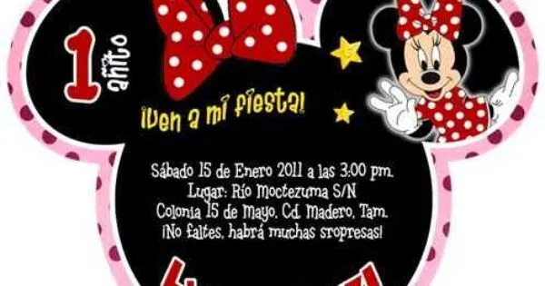 invitaciones de minnie bebe 1 año - Buscar con Google | minnie ...