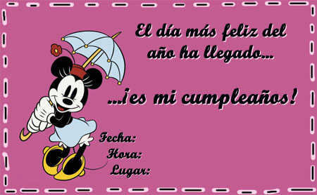 Invitaciones de Minnie Mouse para imprimir gratis | Fiesta101 Invitaciones de Minnie Mouse para imprimir gratis | Fiesta101