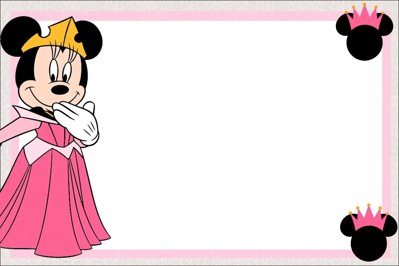 Invitaciones de Minnie Princesa para imprimir gratis. - Ideas y ...