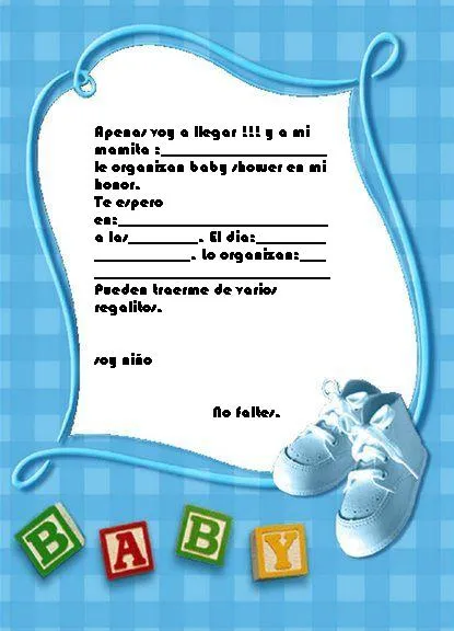 Invitaciones para Baby Shower editables y recortables - Imagui