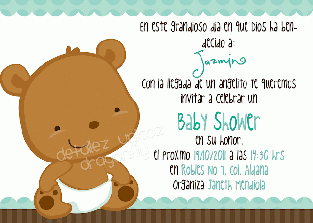 Invitación para baby shower de osos - Imagui Invitación para baby shower de osos - Imagui