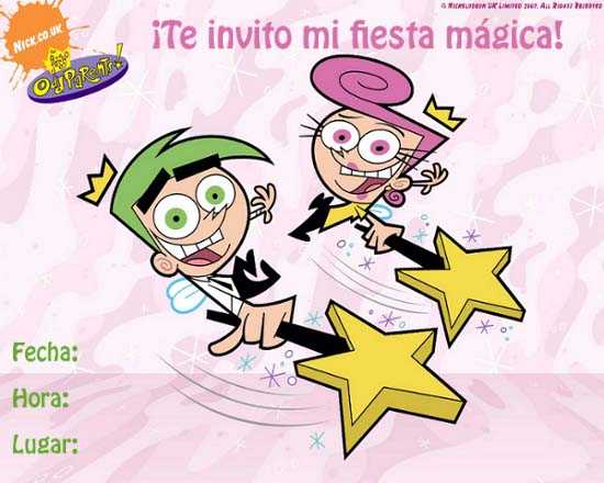 Invitaciones de los Padrinos Mágicos para imprimir | Fiesta101 Invitaciones de los Padrinos Mágicos para imprimir | Fiesta101
