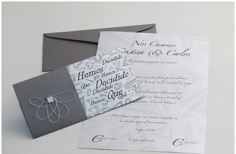 Invitaciónes de boda plata - Imagui