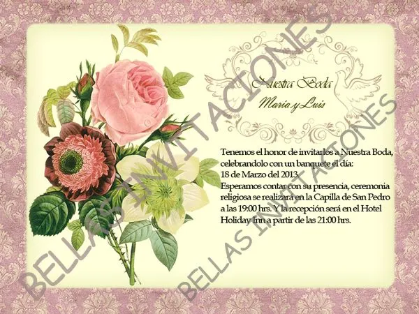 Invitaciones Personalizables e Imprimibles | bellasinvitaciones