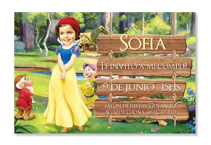 invitaciones personalizadas de blancanieves invitaciones personalizadas de blancanieves
