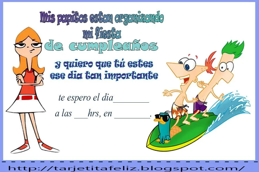 Invitaciónes de phineas y ferb para imprimir - Imagui Invitaciónes de phineas y ferb para imprimir - Imagui