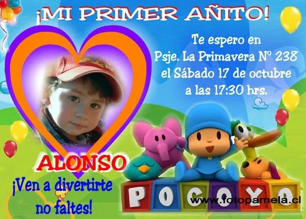 INVITACIONES POCOYO