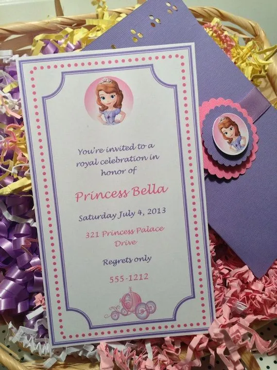 Invitaciónes princesita sofia hechas a mano - Imagui Invitaciónes princesita sofia hechas a mano - Imagui